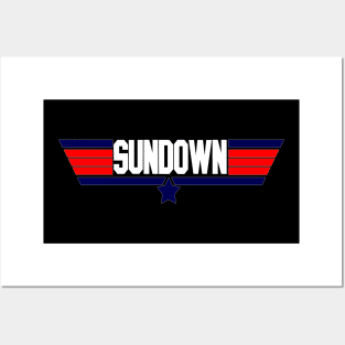 "Sundown" 80's action movie design Posters and Art